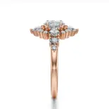 Pierścionek z owalnym diamentem różowe złoto SBPZ_036